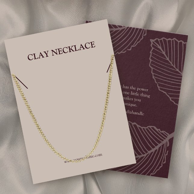 Placa de Exibição de Colar de Padrões de Folha Mod (Criador carregado)