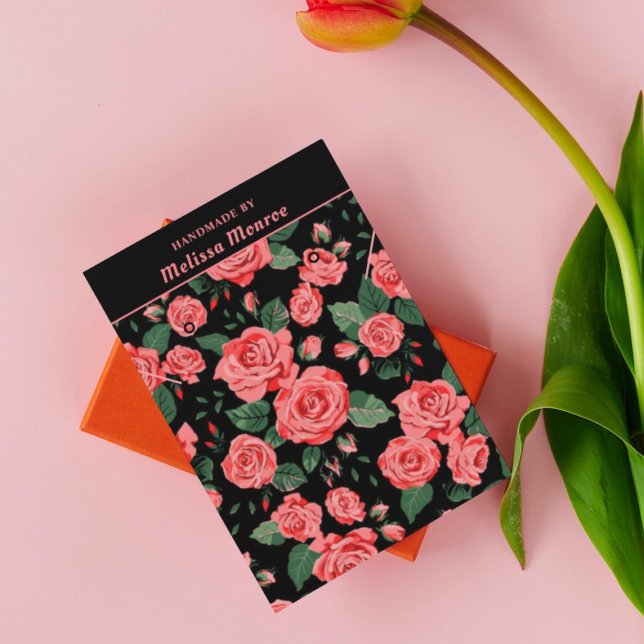 Placa de Exibição de Colar de Rosas Rosa que Ocult (Criador carregado)