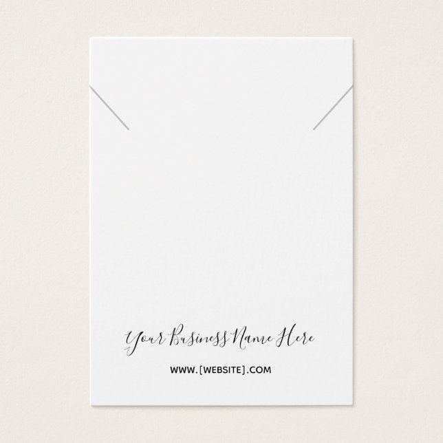 Placa de Exibição de Colar de Script Cursivo (Frente)