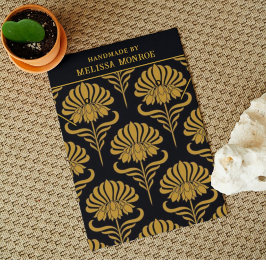 Placa de Exibição de Colar Dourada de Colar Preta 