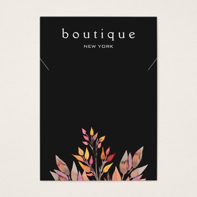 Placa de Exibição de Colar Terrestre Preta (Frente)