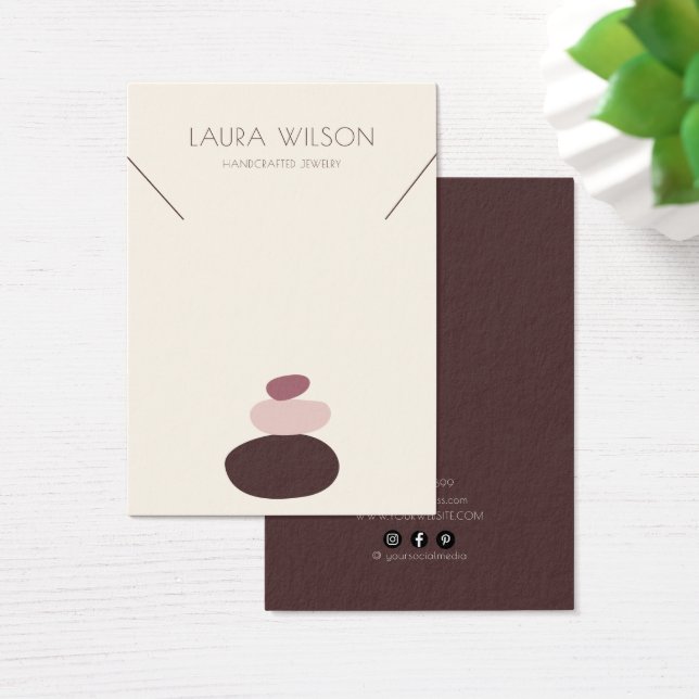 Placa de Exibição de Colchete de Colar Moderno Zen (Mesa)