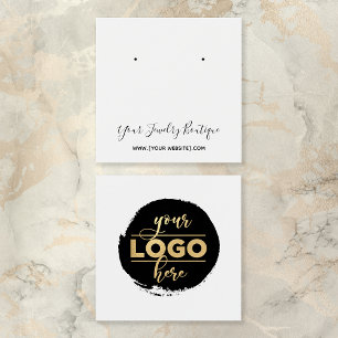 Placa de exibição de cor branca com logotipo tra