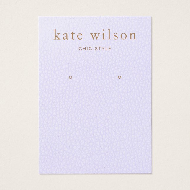 Placa de exibição de couro de lavanda (imagem) (Frente)