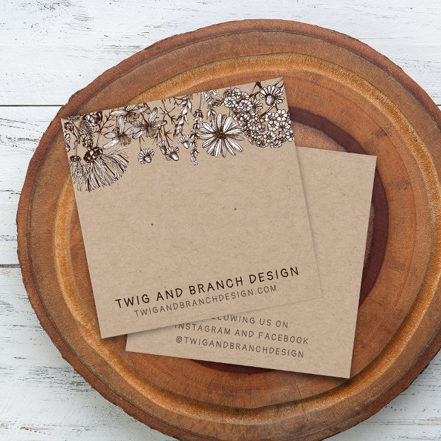 Placa de exibição de entrelaçamento de flores selv (Wild Flowers Stud Earring Display Card)