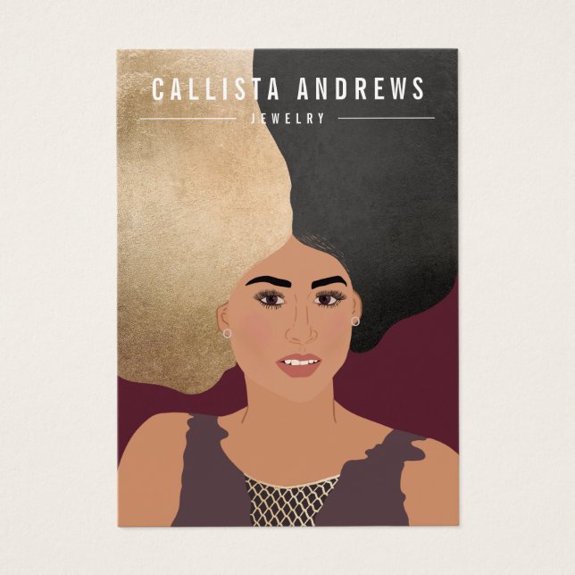 Placa de Exibição de Ilustração de Moda Rapariga (Frente)