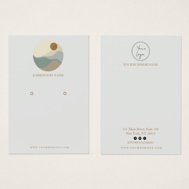 Placa de exibição de ilustração minimalista (Frente & Verso)