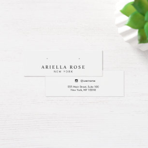 Placa de exibição de joalharia branca simples