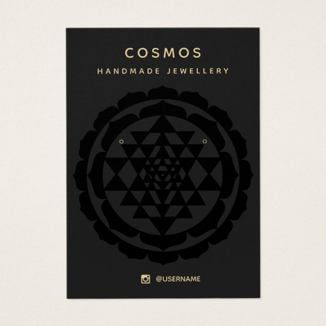 Placa de Exibição de Joia Preta com Nova Idade Mod (Frente)