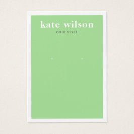 Placa de Exibição de Joia Verde Moderna