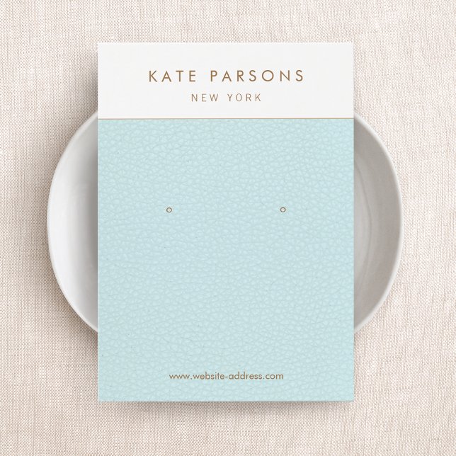 Placa de exibição de joias com anel de couro azul (Criador carregado)