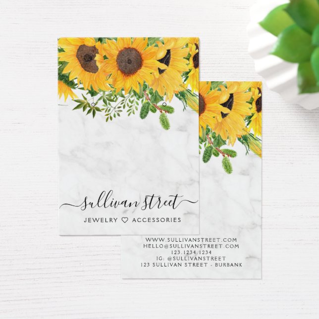 Placa de Exibição de Joias de Marble Sunflower (Mesa)