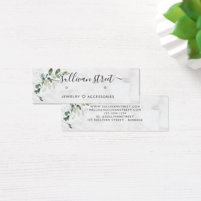 Placa de Exibição de Joias Eucalyptus Marble Earri (Mesa)