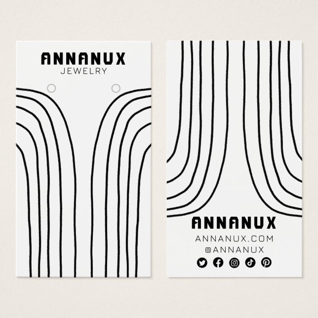 Placa de Exibição de Joias Legal com Linhas Minima (Frente & Verso)