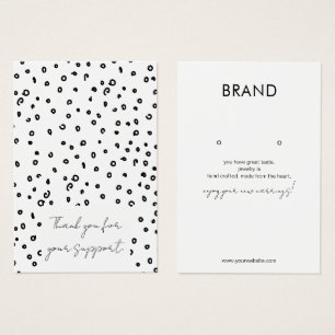 Placa de exibição de joias pretas e brancas