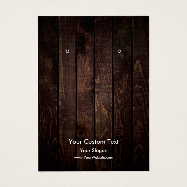 Placa de Exibição de Joias, Temia Madeira Rústica (Frente)