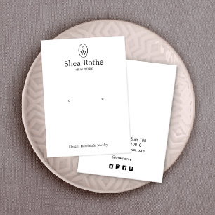 Placa de Exibição de Leitura do Monograma Branco