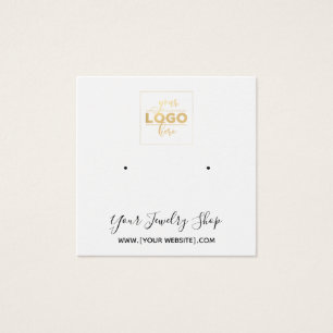 Placa de exibição de logotipo branco com seta qu