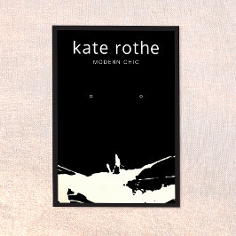 Placa de Exibição de Orelha Branca Preta Moderna