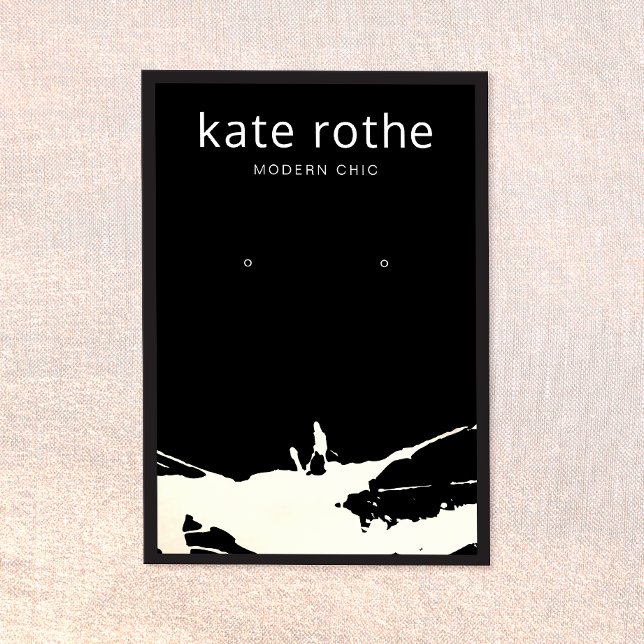 Placa de Exibição de Orelha Branca Preta Moderna (Criador carregado)