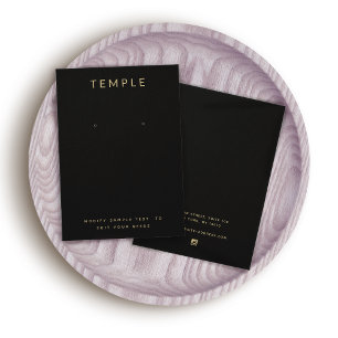 Placa de Exibição de Orelha Elegante Moderna Preta