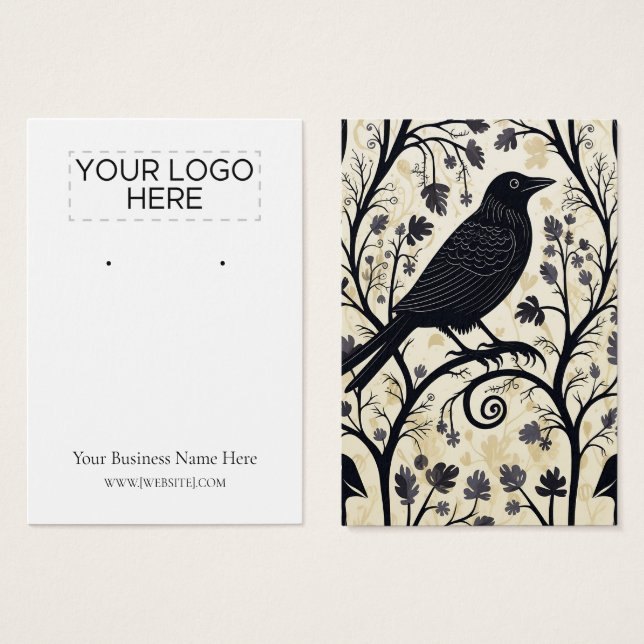 Placa de exibição de Raven Crow do Halloween (Frente & Verso)