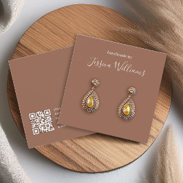 Placa de Exibição de Script de Código QR Castanho 