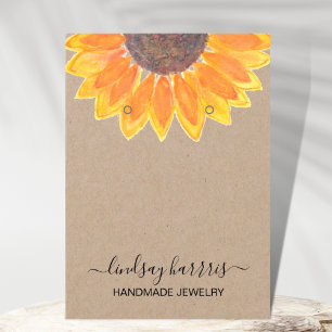 Placa de Exibição de Sunflower Earrings Jewelry