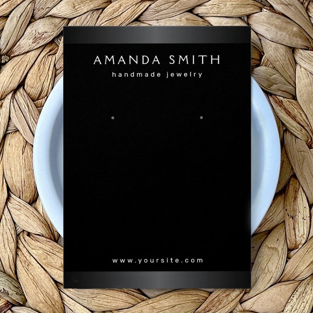 Placa de exibição de toque minimalista preto Elega (Criador carregado)