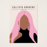Placa de exibição de uma garota rosa boêmica esmer