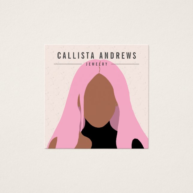 Placa de exibição de uma garota rosa boêmica esmer (Frente)