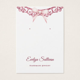 Placa de exibição do brinco de arco rosa com quadr