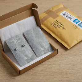 Placa de exibição do brinco de cinza