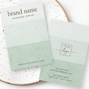 Placa de exibição do brinco de textura verde-clara