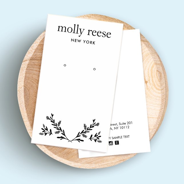 Placa de exibição do brinco preto moderno (Criador carregado)