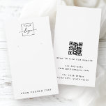 Placa de exibição do brinco QR ou logotipo de cor<br><div class="desc">Placa de exibição de produto de brinco vertical,  branco ou personalizado,  com logotipo personalizado e código QR. Design mínimo elegante.</div>