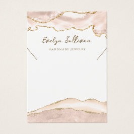 Placa de exibição do colar agata com mancha de mar