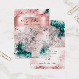Placa de exibição do colar de aquarela cor de rosa