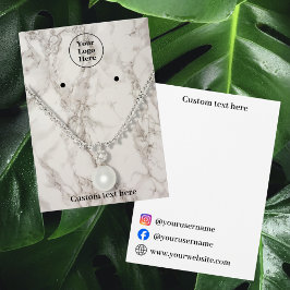 Placa de exibição do colar de mármore bege