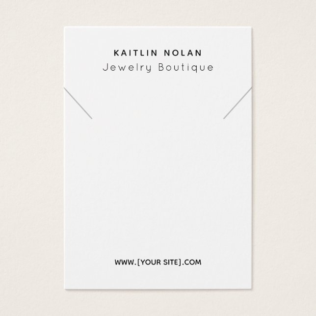 Placa de Exibição do Colar de Texto Personalizado  (Frente)