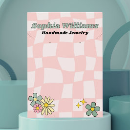 Placa de Exibição do Colar do Verificador Rosa Ret