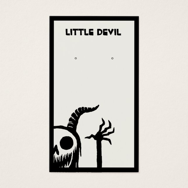 Placa de exibição do Halloween Demon Skull Earring (Frente)