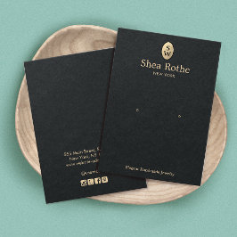 Placa de exibição Elegante Dourada Monograma com g