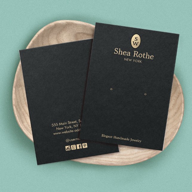 Placa de exibição Elegante Dourada Monograma com g (Criador carregado)