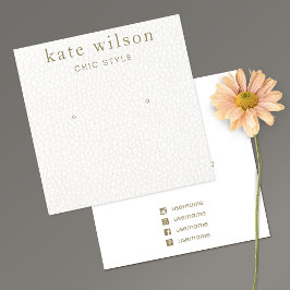 Placa de Exibição Estacionada de Couro Branco (ima