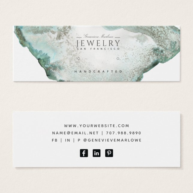 Placa de Exibição Estática de Ângulo Azul Aqua (Frente & Verso)