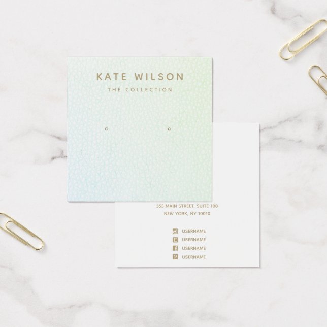 Placa de Exibição Estática de Ombre Azul Aqua (Escritótio)