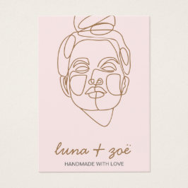 Placa de exibição feminina elegante, cor-de-rosa, 