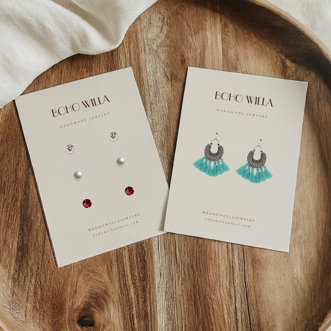 Placa de exibição Mínima Beige & Terracotta (Criador carregado)