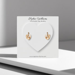 Placa de exibição mínima dos brincos cardíacos 3D